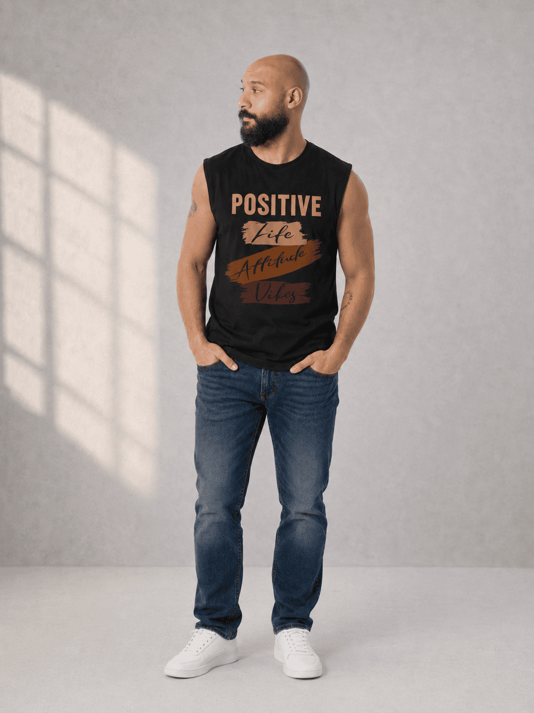 Positive Vibes Men’s Sleeveless T-Shirt